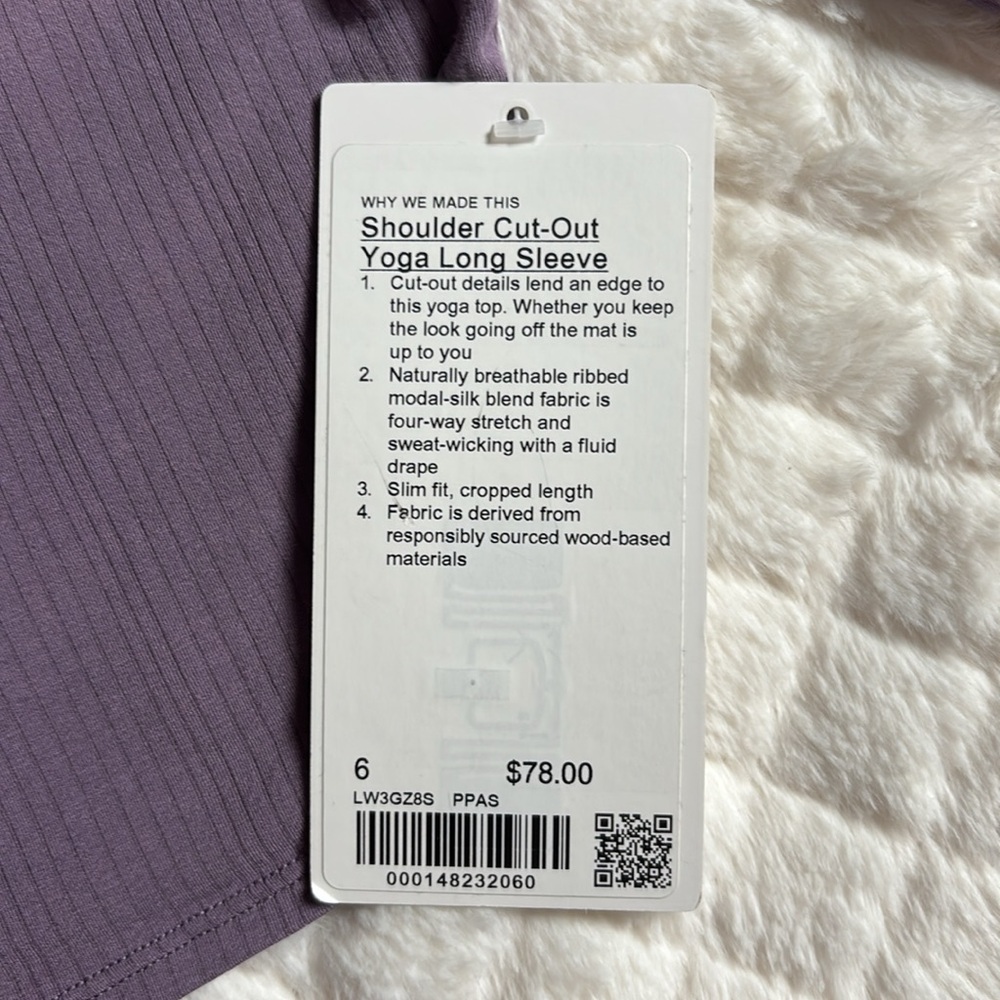 Lululemon Shoulder Cut-Out Yoga Long-Sleeve Shirt - Picture 2 of 3
